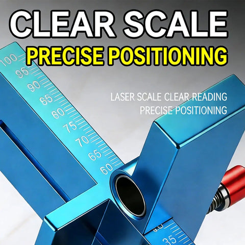 Zero Headache Cabinet Door And Drawer Alignment Jig Kit For Quick Woodworking Projects Adjustable Aluminum Fixture showing clear scale and precise positioning.