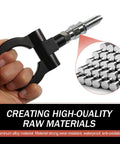 Red Alloy Car Front Bumper Tow Hook With Foldable Design, Rust Proof Recovery Ring mounted for easy grip and use.