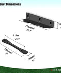 Dimensions of Heavy Duty Tough As Nails Steel Louver Pergola Kit with Powder Coated Brackets and Actuators for Deck Sunblind System