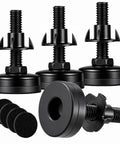 4 Pack Adjustable Furniture Feet Built Tough Solid Steel Table Levelers with protective felt pads and T-nuts included