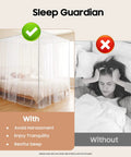 Hella Sturdy Queen Size Canopy Bed Frame Posts With Four Corner Stainless Steel Brackets For Universal Metal Wood Bedroom Setup, showcasing peaceful sleep.