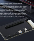 Plug And Play External Gpu Dock Station Compatible With Thunderbolt 3 And Usb4 Pcie 16x Graphics Card Enclosure showing rear ports and connectors.