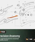 Exploded view of Pruning Shears With Stepless Adjustable Handle For Any Hand Size Beast Mode Garden Clippers.