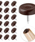 60 Pcs Nylon Furniture Sliders Set For Table And Chair Legs Nail On Round Floor Protectors 17.5mm Base Diameter 5mm Thick