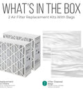 20x25x4 Furnace Filter Replacement With MERV 11 Media For Cleaner Air Captures 0.3 Micron Particles Includes Homequip Disposal Bag