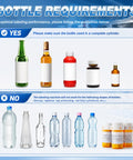Bottle requirements guidelines for No Fuss Semi Automatic Round Bottle Labeler With Ergonomic Push Lever for optimal labeling performance.