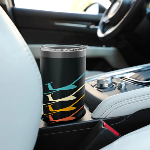 Insulated Stainless Steel Tumbler For Soaring Club Glider Pilots And Tow Crew Keeps Coffee Hot During Epic Silent Lifts Thermals