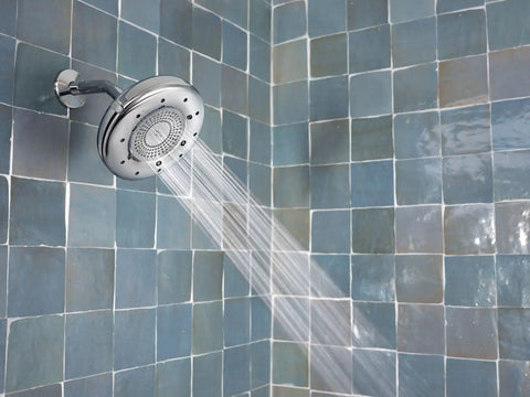 Quattro Rain Showerhead With Four Modes Relieve Soothe Clarify Cleanse For Spa Like Shower Experience While Saving Water Up To Fifty Percent Chrome Finish