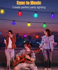 Outdoor 50 Foot RGB LED Christmas Lights IP65 Waterproof Color Changing String Lights For Patio Party Cafe DIY Smart Lights
