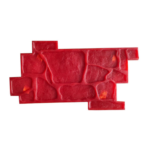 Concrete Stamps Stone Tile Texture Mat For Outdoor Landscaping Dope Realistic Slate Floor Imprint Mold in red polyurethane with stone texture