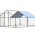 Heavy Duty Walk In Chicken Coop With Peak Roof And Waterproof Cover 13 By 9.8 By 6.4 Feet Poultry Enclosure Spacious Outdoor Run Cage