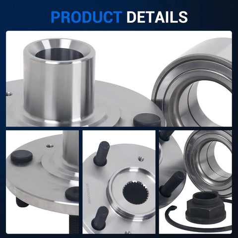Front Wheel Hub And Bearing Assembly Replacement For 1998 1999 2000 2001 2002 Honda Accord 2.3L L4 Non ABS Close-up