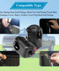 10 Pcs M6 Female Thread Gas Spring End Fittings For 10mm Ball Stud Grab-And-Go Strut Accessories, Easy Install, Fits Most Gas Springs With M6 Threads, Durable High Quality Hardware, black nylon gas spring fittings for truck bed and cover