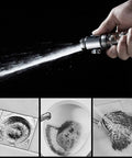 Filtered Shower Head With Easy On Off Pause Button High Pressure Handheld Detachable Shower Head sprays water in bathroom