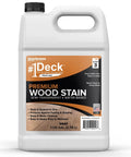 Top Tier Wood Stain For Decks Fences And Siding Gray Blend Semi Transparent 1-gallon container for outdoor wood protection.