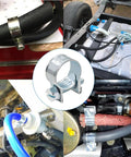Tnisesm 32-piece hose clamp kit; metal worm-drive clamps for 1/4, 5/16, 3/8 inch fuel lines.