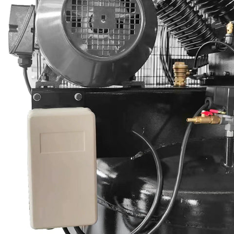 MutsMover 80 Gallon Vertical Air Compressor, 10HP Two-Stage Electric Unit, 37 CFM Industrial Stationary Pump, 175 PSI High Pressure Shop Model For Automotive Repair And Manufacturing Needs