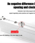 Heavy Duty Commercial Door Closer With Invisible Mount showing square shaft hydraulic component for 40-60 kg doors