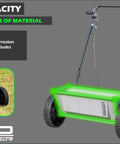 60 Pound Walk Behind Drop Spreader With 15000 Square Feet Coverage Adjustable Drop Rate Durable Composite Hopper Perfect For Fertilizer And Grass Seed Easy To Clean shown with green highlighted composite hopper.
