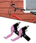 Pink Kids Bike Brake Lever Set for Small Hands Easy Three Finger Pinch Handle Childrens Bicycle Brake Lever for Safer Stopping