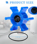 Beefed Up Impeller And O Ring Kit For Milwaukee M18 Transfer Pumps Replacement 49-16-2771 49162771 Upgraded Water Pump Repair Accessories Blue With Easy Fit Durable Build Noise Reduction And Corrosion Resistant Parts, blue impeller and O-ring with 2.027 in and 2.22 in size labels
