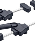 Clamping Elements 2 Pack for Precise Workpiece Fixing in Woodworking shown disassembled with components and handles visible