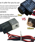 12V DC Aluminum Solenoid Valve for Air and CO2 with waterproof screw cap, 1/8 inch NPT, comparison of our solenoid vs others