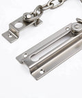 Built Tough Door Chain Lock For Inside Doors, Thickened Swing Bar Latch, Kid Safe Privacy Lock, Easy Install Security Barrier, Silver Finish