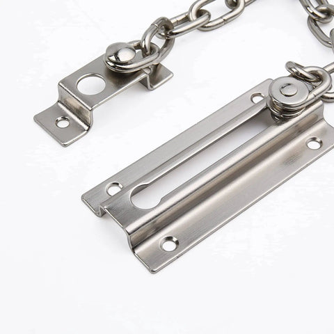 Built Tough Door Chain Lock For Inside Doors, Thickened Swing Bar Latch, Kid Safe Privacy Lock, Easy Install Security Barrier, Silver Finish