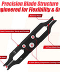 3mm And 4mm E Clips Assortment Kit With Pro Grade Ergonomic Installation And Removal Tool Includes 400 Clips And 100 Silver And 100 Black For Each Size Plus 2 Interchangeable Blades For DIY Auto Projects. alloy steel tool with 3mm and 4mm install and removal heads