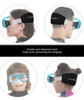 Side-by-side views of Diving Mask Snorkel Mask Swim Goggles With Nose Cover For Junior And Adult Aqua Neoprene Strap Snorkeling Gear.