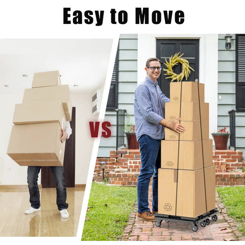 Heavy Duty 4 Wheel Furniture Dolly With Interlocking Design No Tools Needed Easy Move Rolling Platform Mover For Large Items