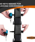 Anti Rattle Lock Hitch Pin For Half Inch 13 Thread Fits Lightweight Platform Bike Racks Compatible With Young OutfitR Models Easy To Install Secure Lock Reduces Vibration And Noise On The Trail Or Road shown without key