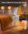 700W Oil Filled Radiator Heater With Adjustable Thermostat Two Heat Settings Overheat Protection Silent Operation Cozy Warmth