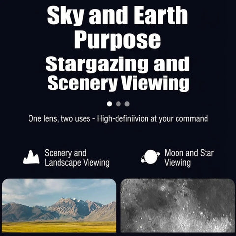Beginner Kids Telescope With 50mm Aperture And Tripod, Sky and Earth Purpose Stargazing and Scenery Viewing, Moon and Star Viewing