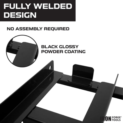 Drag Harrow Driveway Grader Attachment, 4 Ft Heavy Gauge Welded Steel, Powder Coated Black, Detail of Welded Design