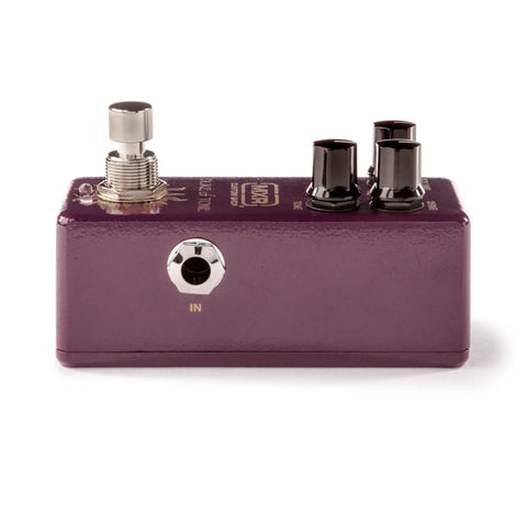 Duke Of Tone Overdrive Pedal Analog Man Collaboration in purple with input jack and control knobs for warm gritty sound