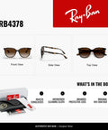Square Havana Sunglasses With Brown Gradient Lenses, 54mm, Unisex Shades For Men And Women, Lightweight Plastic Frame