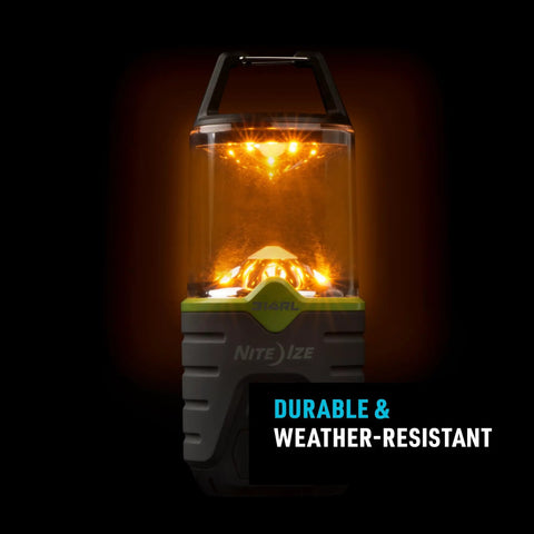 Rechargeable Lantern 314 Lumens With Fast USB Charge In 3 Hours, glowing LED light, durable black and green design