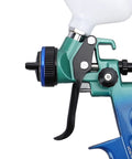 Professional Pneumatic HVP Spray Gun With 1.3 Mm Nozzle And 600 Ml Cup close-up showing adjustable flow knob and trigger mechanism.