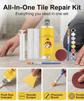 Fast Dry Tile Repair Glue Kit For Cracks And Chips, Pro-Grade Multifunctional Stone Tile Crack Repair Set, 2 Pack displayed