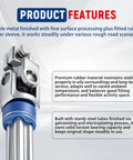 Steering Column Lower Intermediate Shaft Replacement for Ford F-150 2009 2010 2011 2012 2013 2014 and Lincoln Navigator With U-Joint Coupler Built Tough High Strength Steel and Anti Rust Protection for Long Lasting Performance, steel shaft with U-joint
