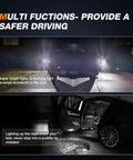 2 Pack White LED Interior Door Panel Lights Courtesy Lamps Plug And Play For Toyota Avalon Camry Sienna Prius 4Runner Lexus IS ES GS LS RX GX LX And Subaru BRZ Go To Upgrade, showing illumination in darkness