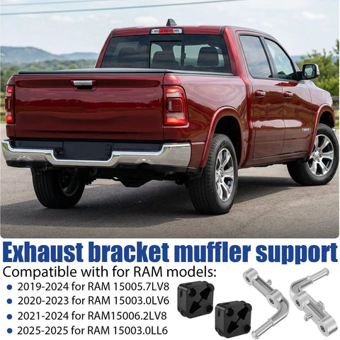 Heavy Duty Exhaust Mount Bracket Kit For Ram 1500 2019-2025 With 3.0L 5.7L Or 6.2L Engine Fits Perfect Like Stock And Keeps The Truck From Vibrating While Cruising On The Highway In Total Style