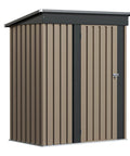 Spacious 5x3 Ft Outdoor Storage Shed With Lockable Door And Sloping Roof Go To Garden Shed For Backyard Patio Or Lawn Keeps Your Tools Gear