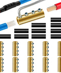 10 Pack 6-10 AWG Wire Connector Kit With 80 Amp Quick Wiring Terminals, Splice Connectors, Heat Shrink Tubing, And Wrench