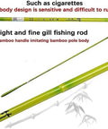 Beefy Portable Telescopic Fishing Rod With 360 Degree Rotating Tip Carbon Fiber Imitation Green Bamboo Design 4.5 M Long