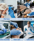 Premium Nitrile Exam Gloves 4 Mil Thick 100 Box Ripstop Power Textured Grip in Pet Care, City Cleaning, Electronics, Face Care, Laboratory.
