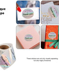 Thank You Stickers For Packaging And Gift Wrapping, Sturdy Copper Plate Self Adhesive Sealing Labels For Mailing And Shipping on gift boxes
