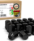 20 Pcs M14x1.5 Lug Nuts 1.65 Inch Long Black Finish 60 Degree Conical Seat 7/8 Inch Hex 22mm OEM Factory Style